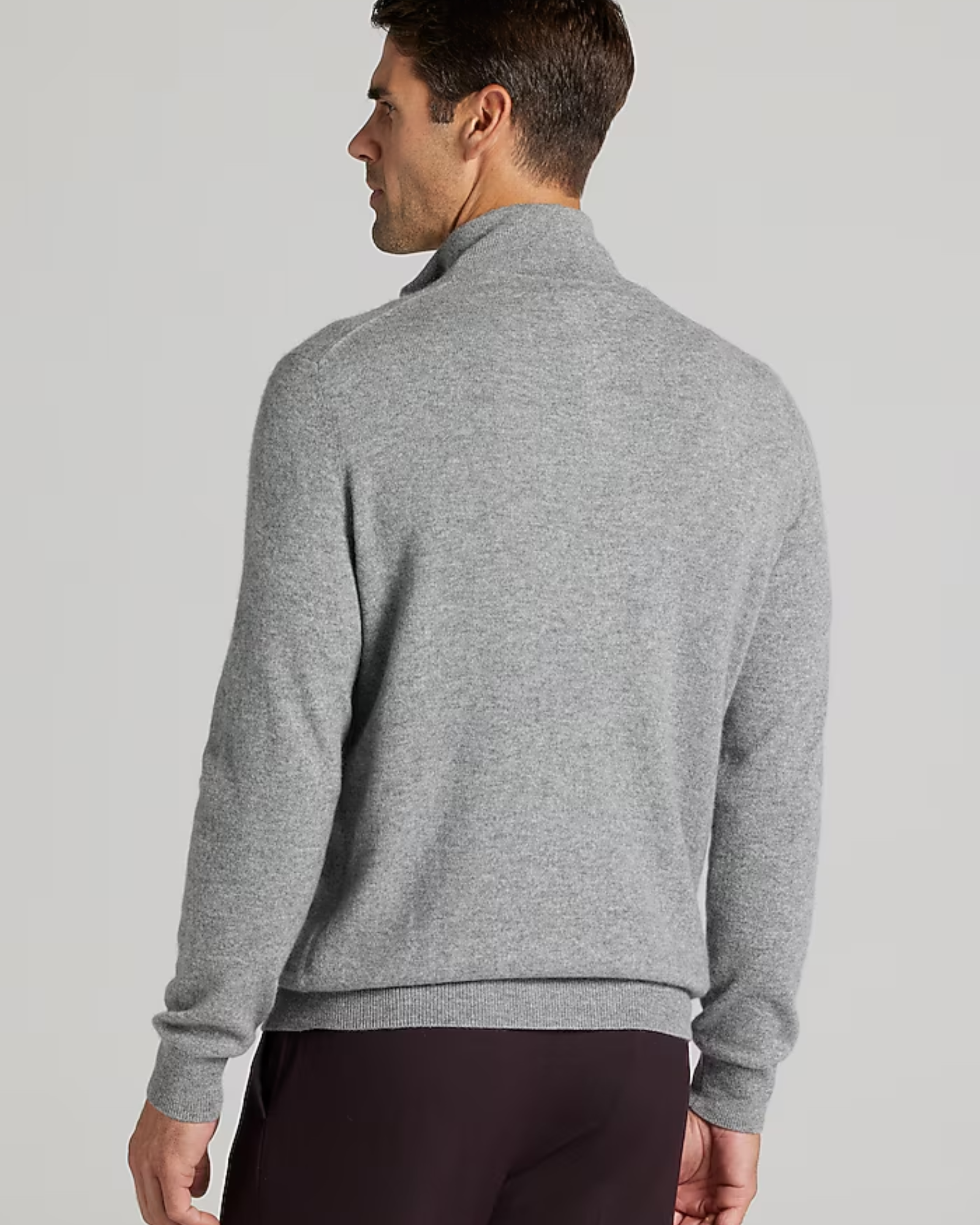 G.H. BASS & CO - Men Herringbone Jacquard Fleece Quarter Zip Sweater