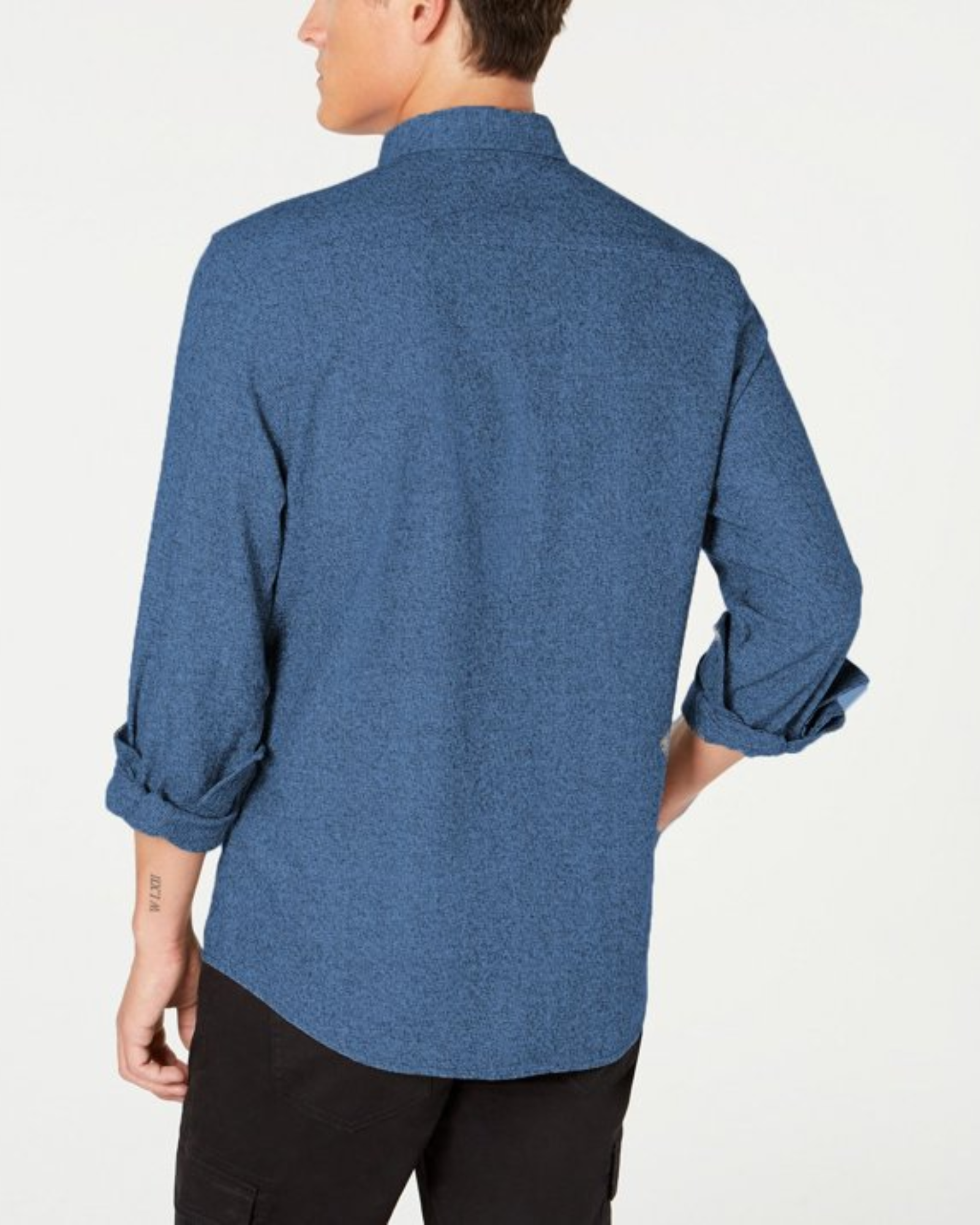 AMERICAN RAG -  Mens Blue Classic Fit Casual Shirt