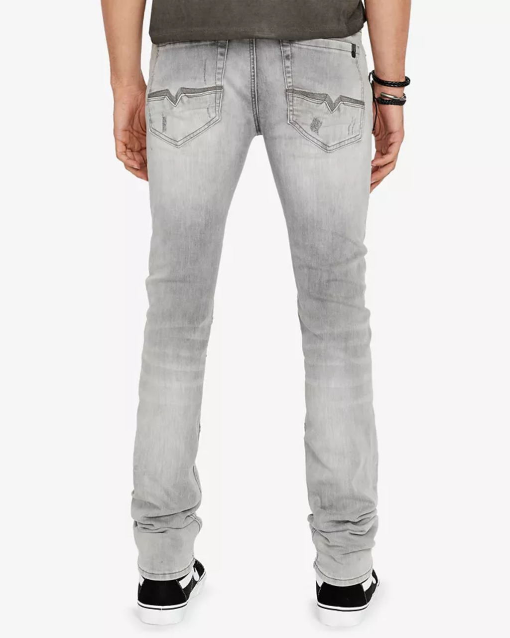 BUFFALO DAVID BITTON - Men's Max-x Skinny-Fit Stretch Moto Jeans