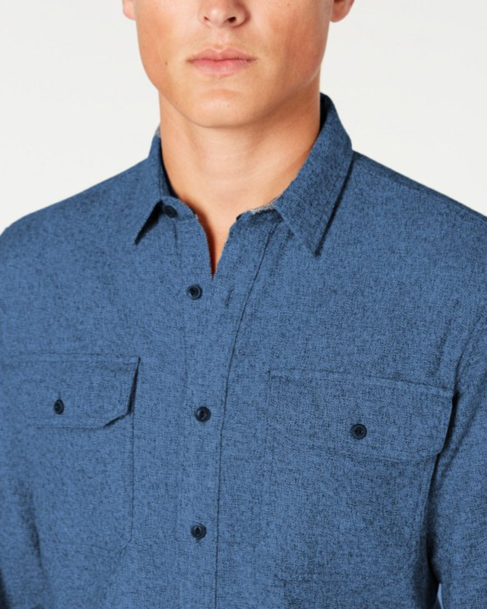 AMERICAN RAG -  Mens Blue Classic Fit Casual Shirt