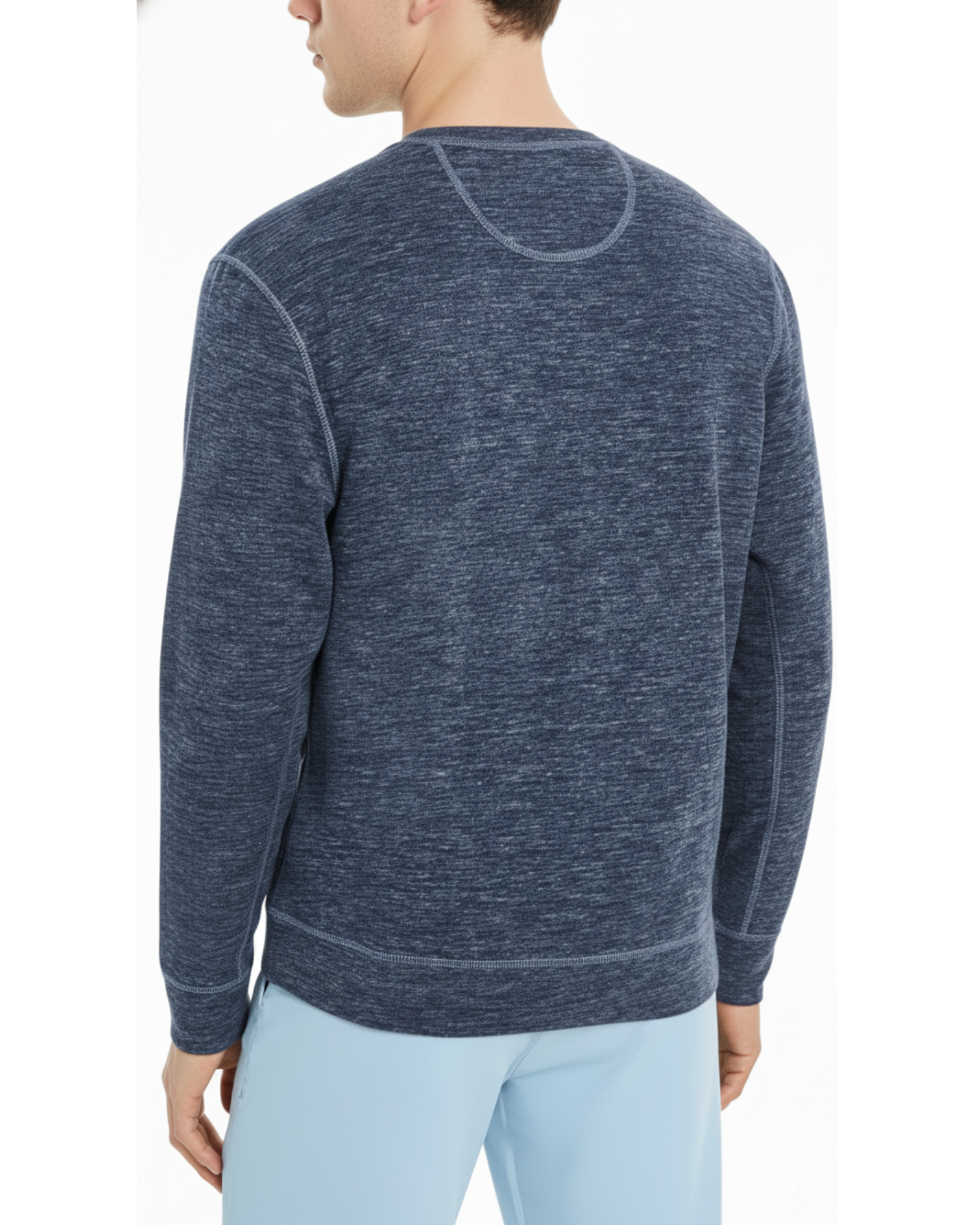 TOMMY BAHAMA - Mens Navy Heather Classic Fit Pullover Sweater