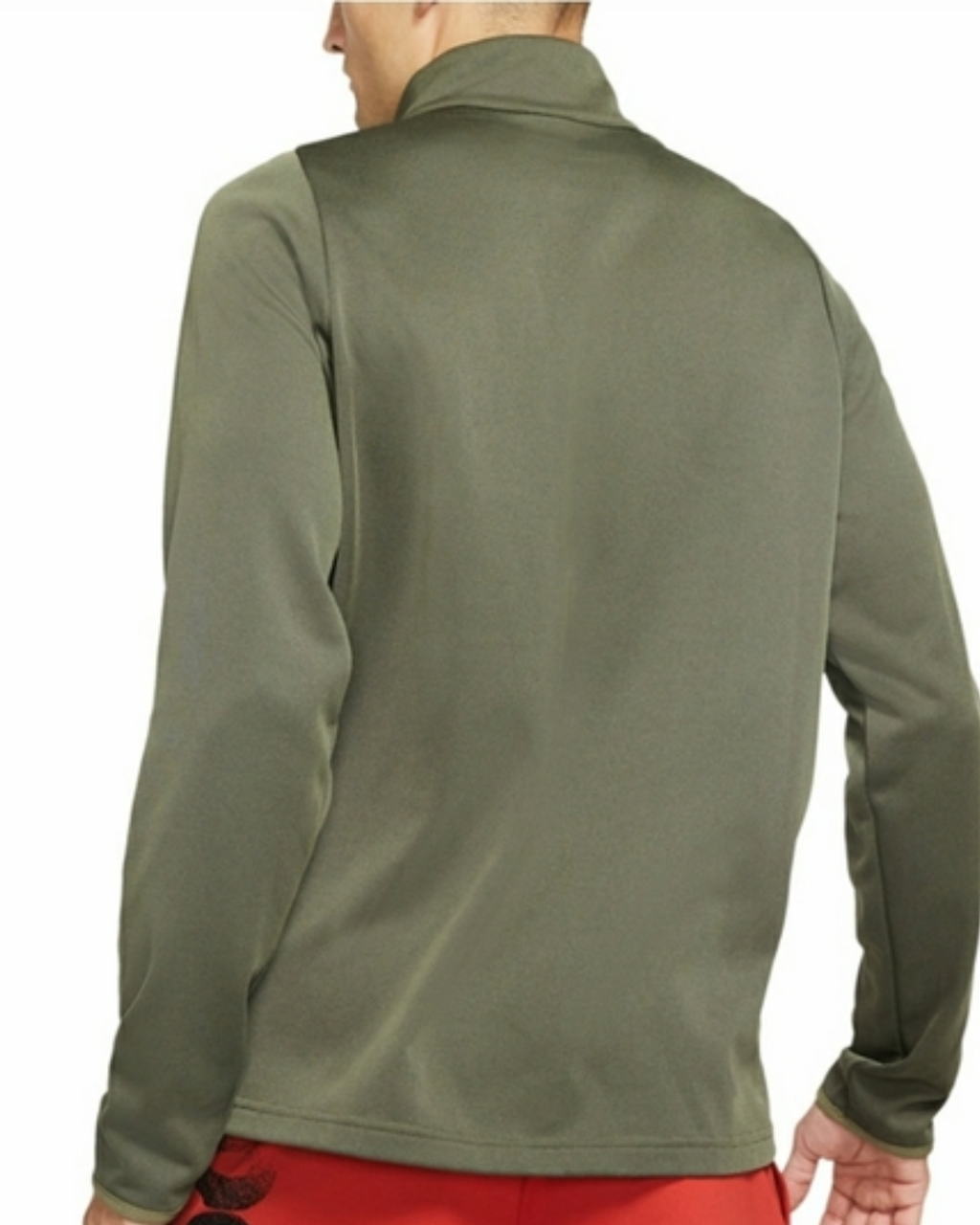 NIKE - Mens Green Turtle Neck Quarter-Zip Sweater