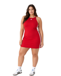 ADIDAS - Three Stripe Bodycon Mini Dress in Scarlet-Red