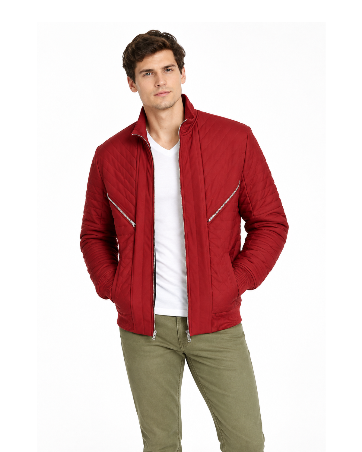 INC International Concepts - Men's Burton Quilted Wine Jacket