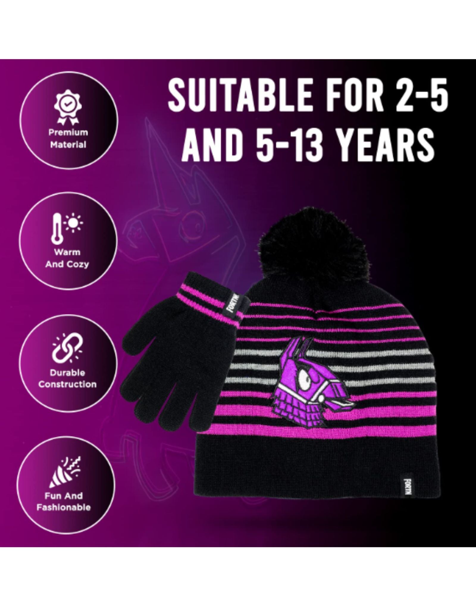 BERKSHIRE - Fortnite Hat & Gloves Set