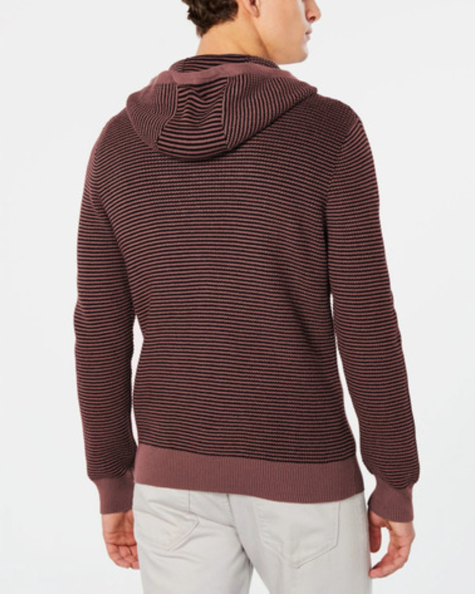 INC - Men's Maroon Zip up Cotton Jacket