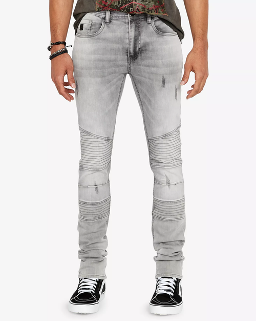BUFFALO DAVID BITTON - Men's Max-x Skinny-Fit Stretch Moto Jeans
