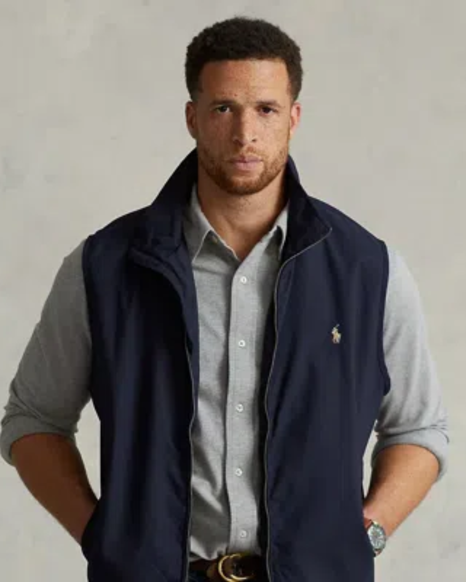 POLO RALPH LAUREN - Twill Mockneck Gilet