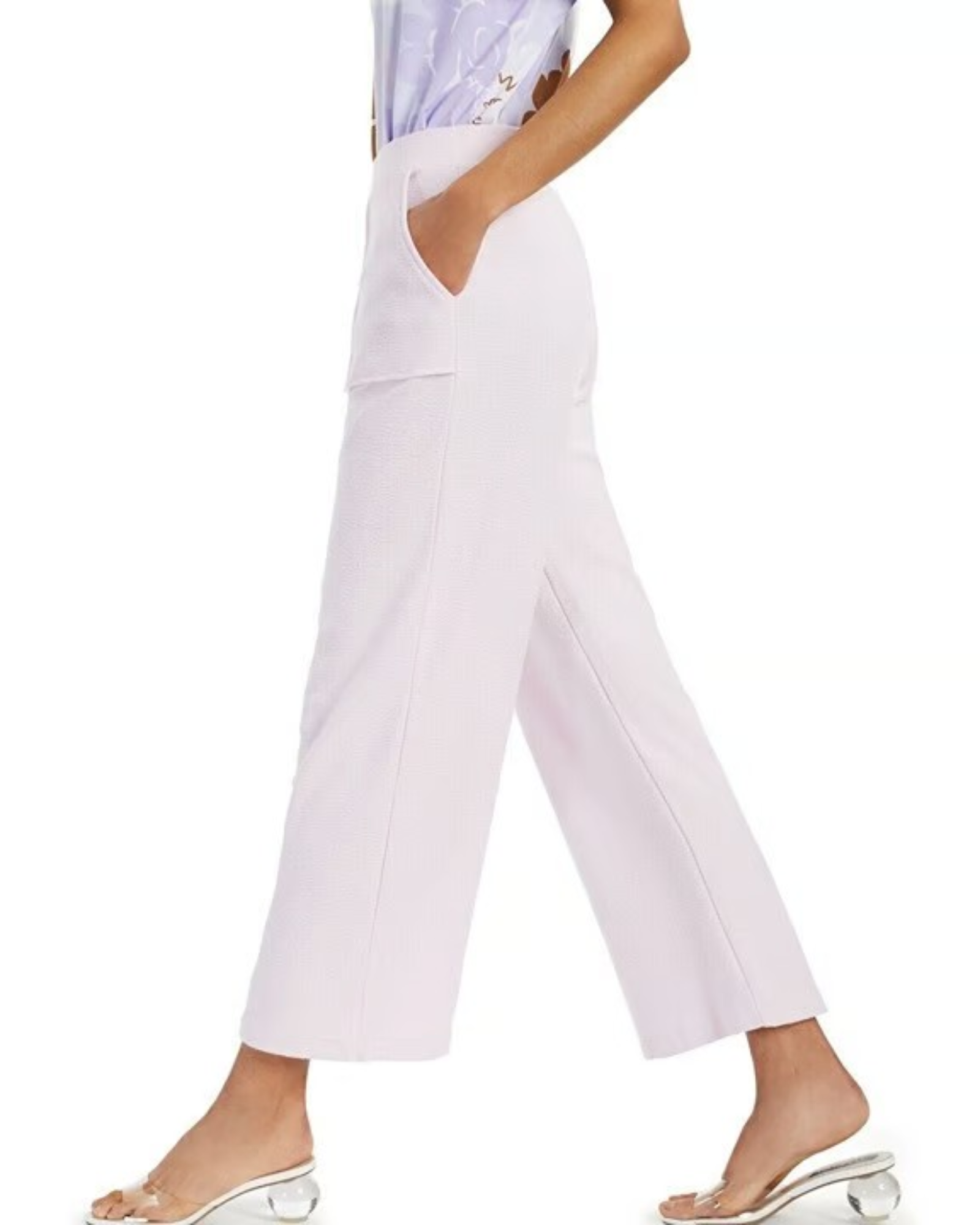 ALFANI - Modern Lounge Wide-Leg Pants Lavender Rain Pink