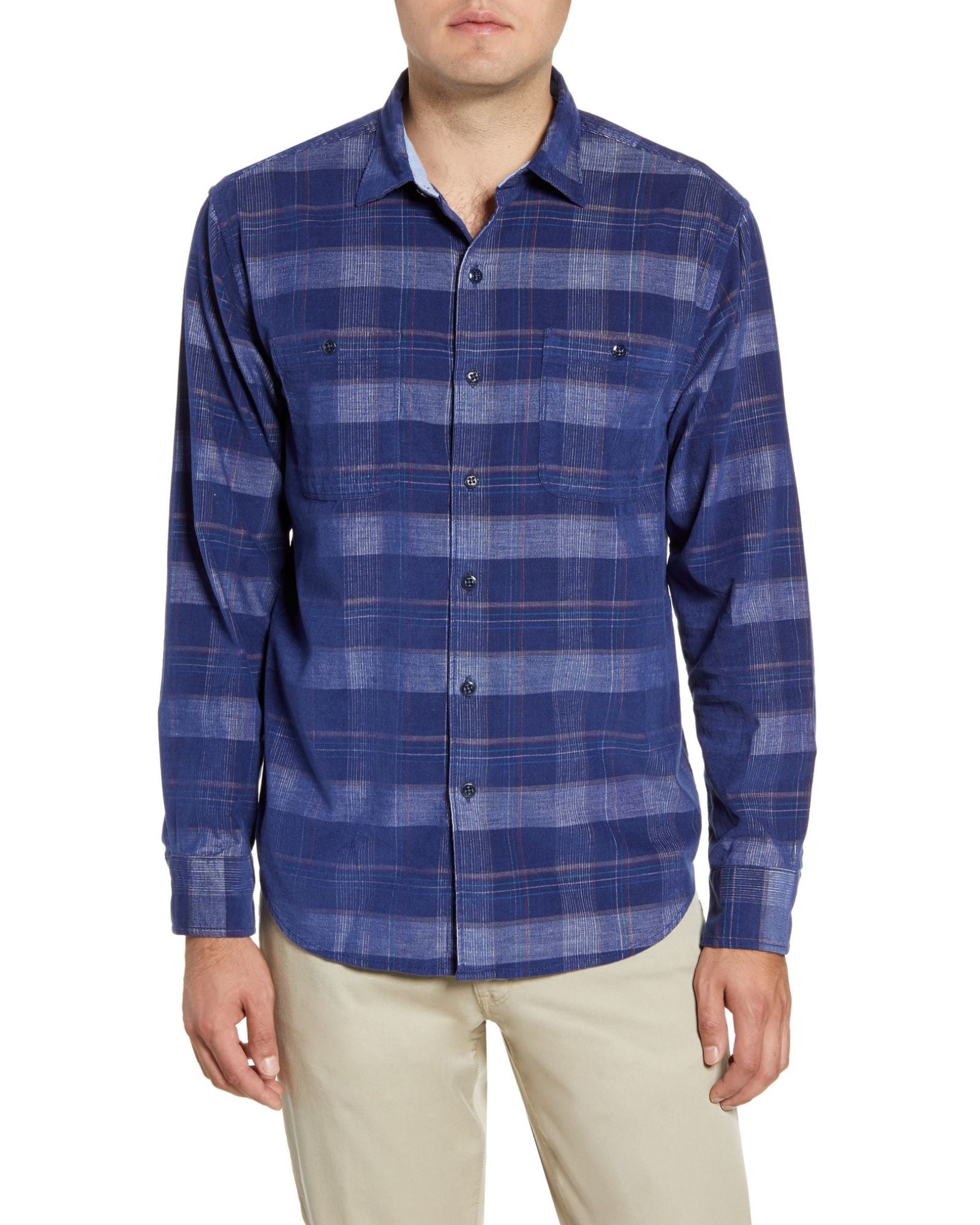 TOMMY BAHAMA - Classic-Fit Corduroy Plaid Shirt
