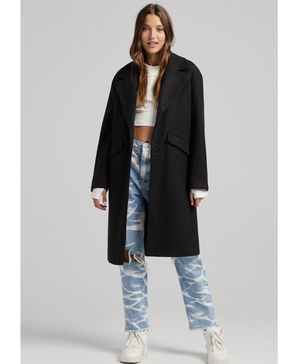 BERSHKA - Knee-length Coat