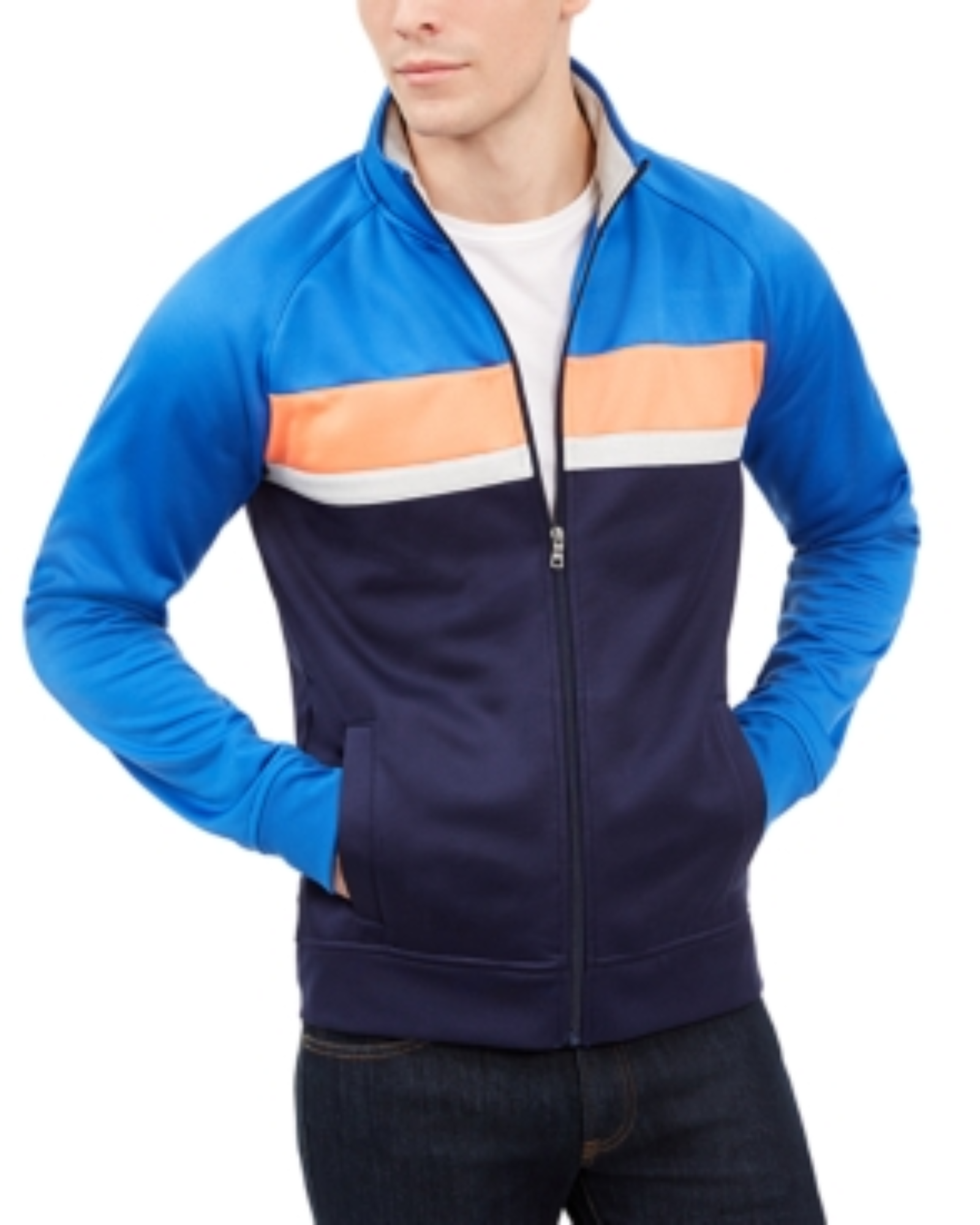 CLUB ROOM - Men's Color Block Fit Fleece Lined Jacket