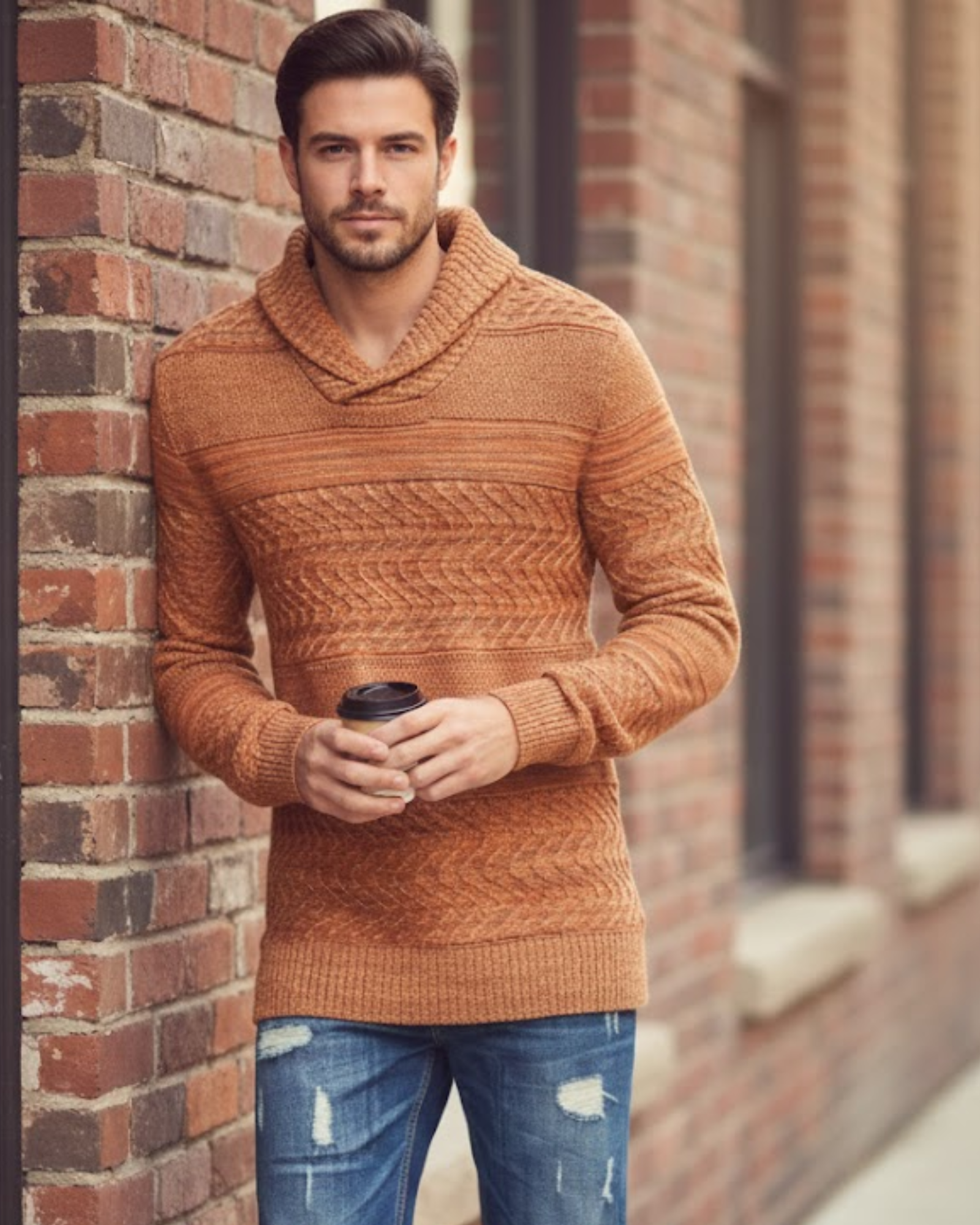 AMERICAN RAG - Point Collar Knit Pullover Sweater