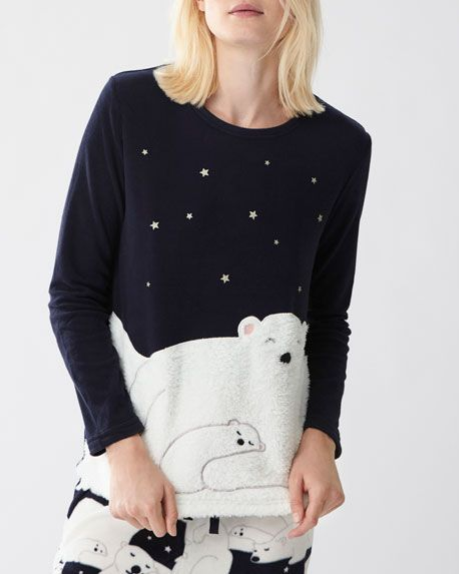 OYSHO - Polar Bear Fleece Pyjama Top