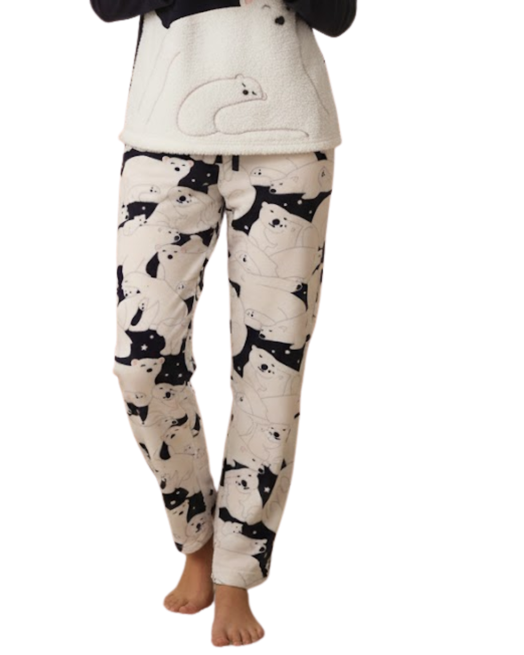 OYSHO - Cozy Polar Bear Fleece Pyjama Bottom