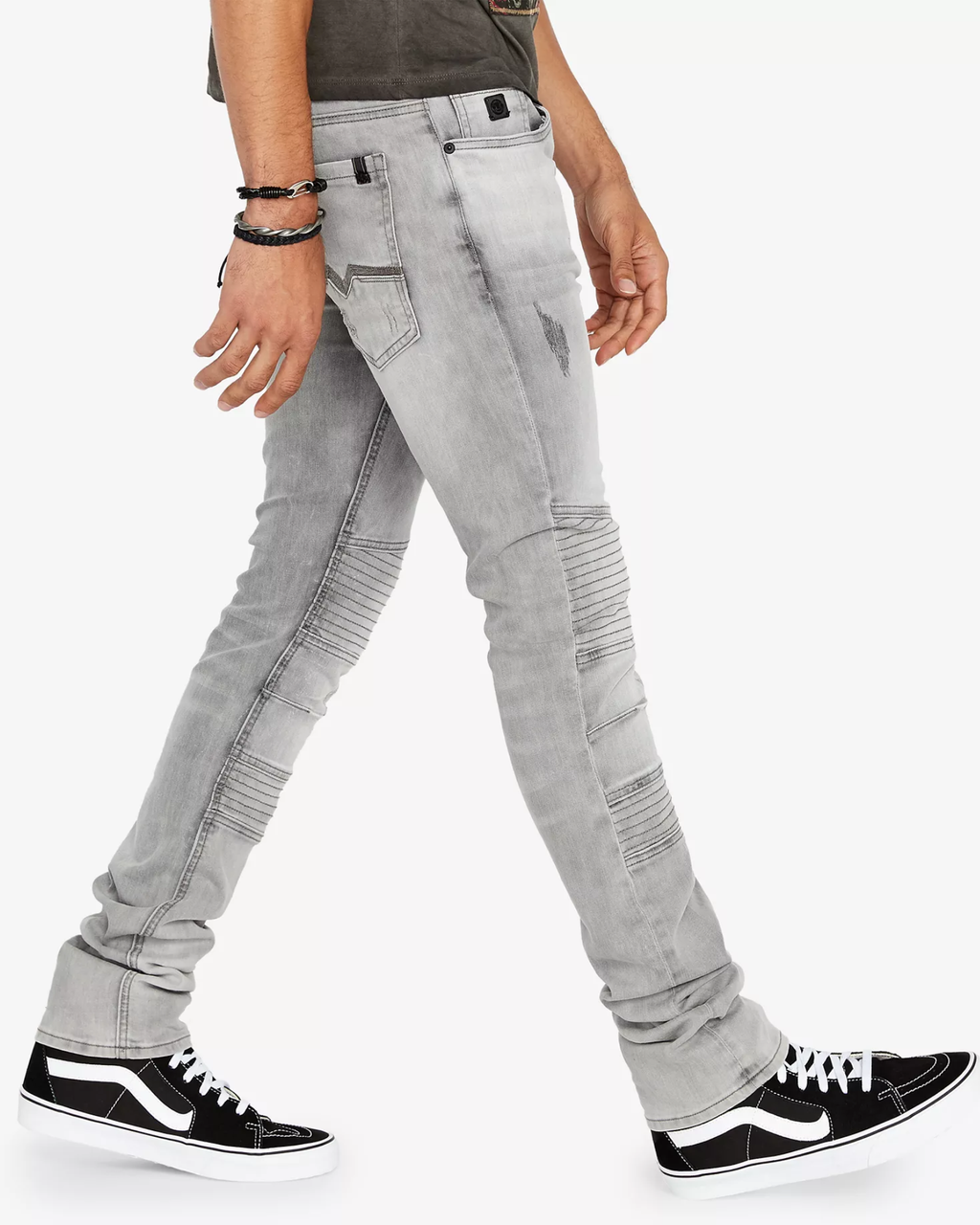 BUFFALO DAVID BITTON - Men's Max-x Skinny-Fit Stretch Moto Jeans