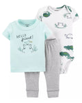 CARTER'S - Baby Boys Hippo Little Character Set, 3 Pieces