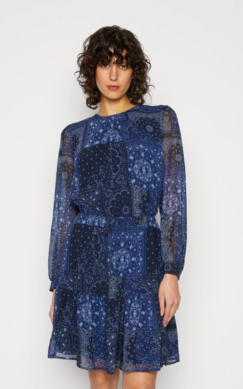 TOMMY HILFIGER - Blue Paisley Patchwork Dress