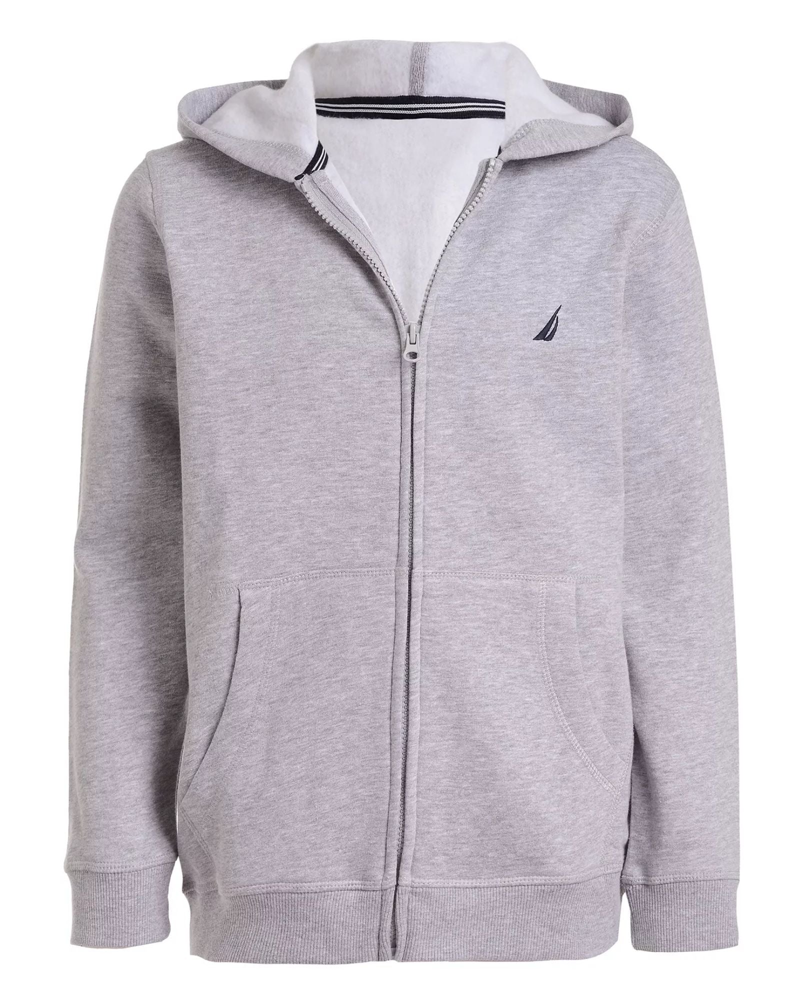 NAUTICA - Little Boys Full Zip Fleece Hoodie Gray