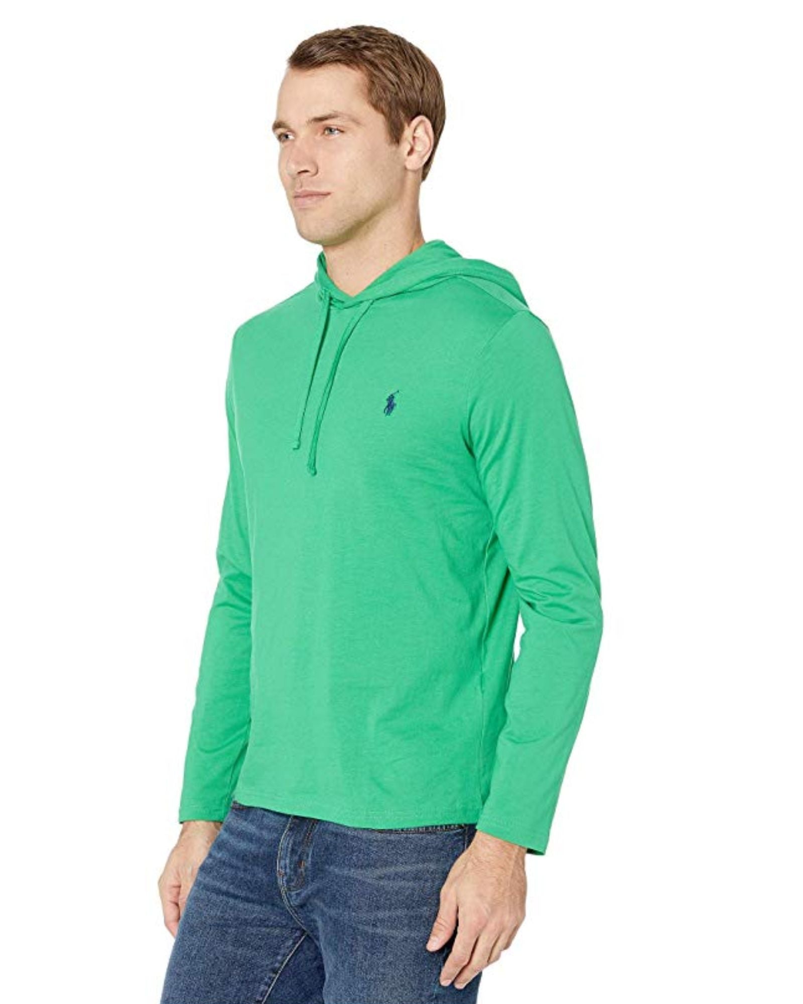 POLO RALPH LAUREN - Jersey Long Sleeve Hooded T-Shirt (Golf Green)