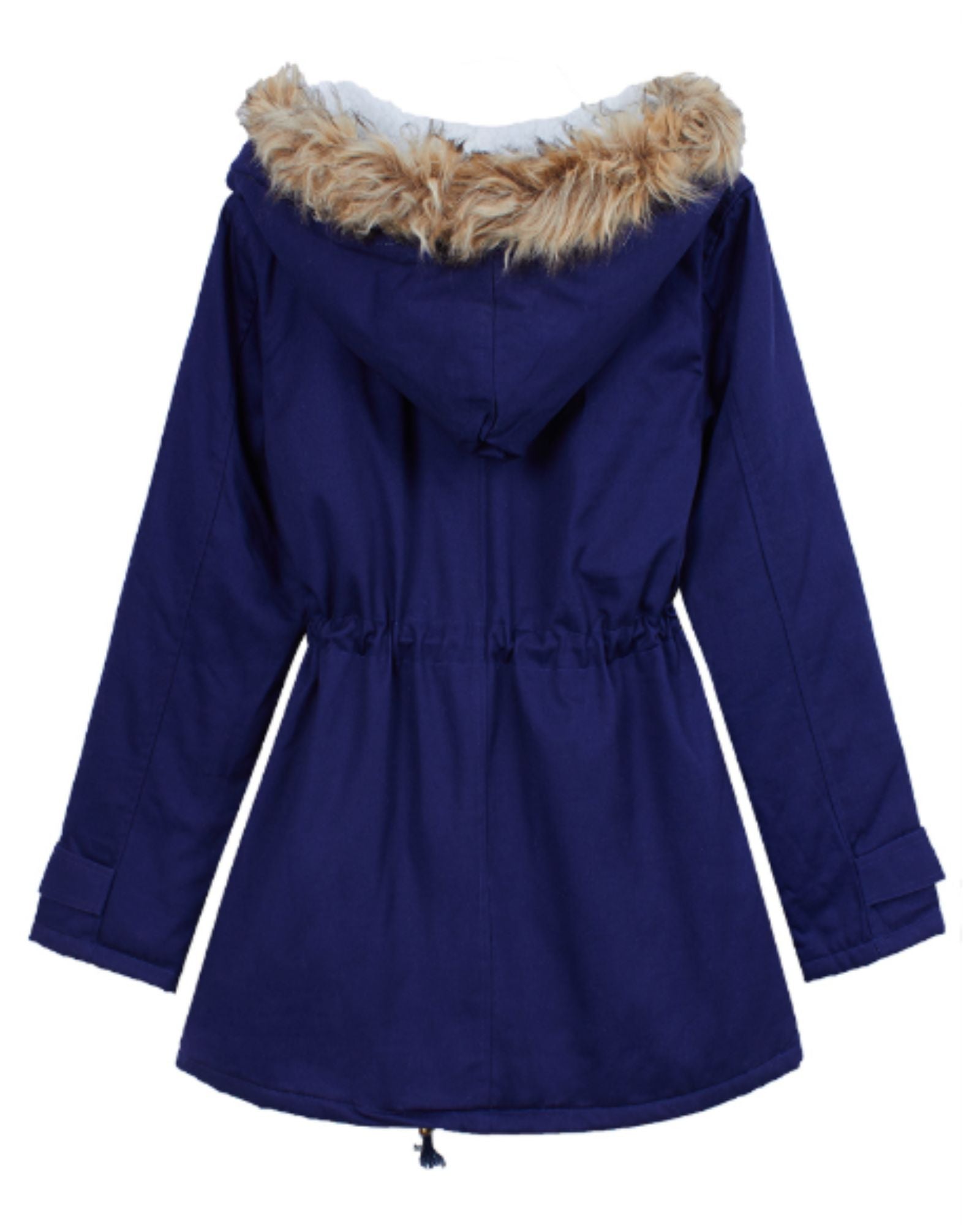 ZANZEA - Faux Fur Hooded Thicken Coat