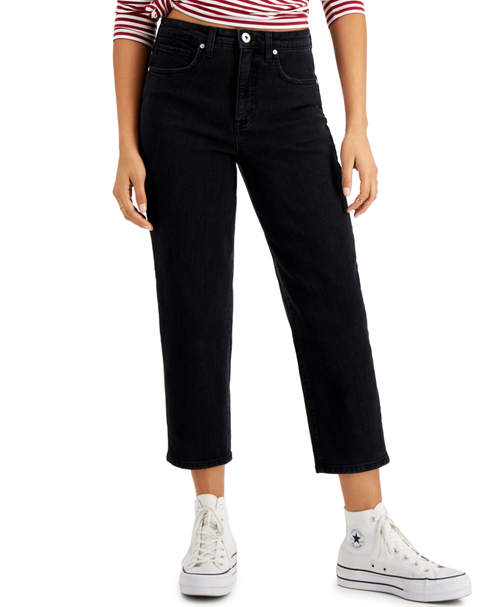 STYLE & CO. - Women's Petites Denim Dark Wash Mom Jeans