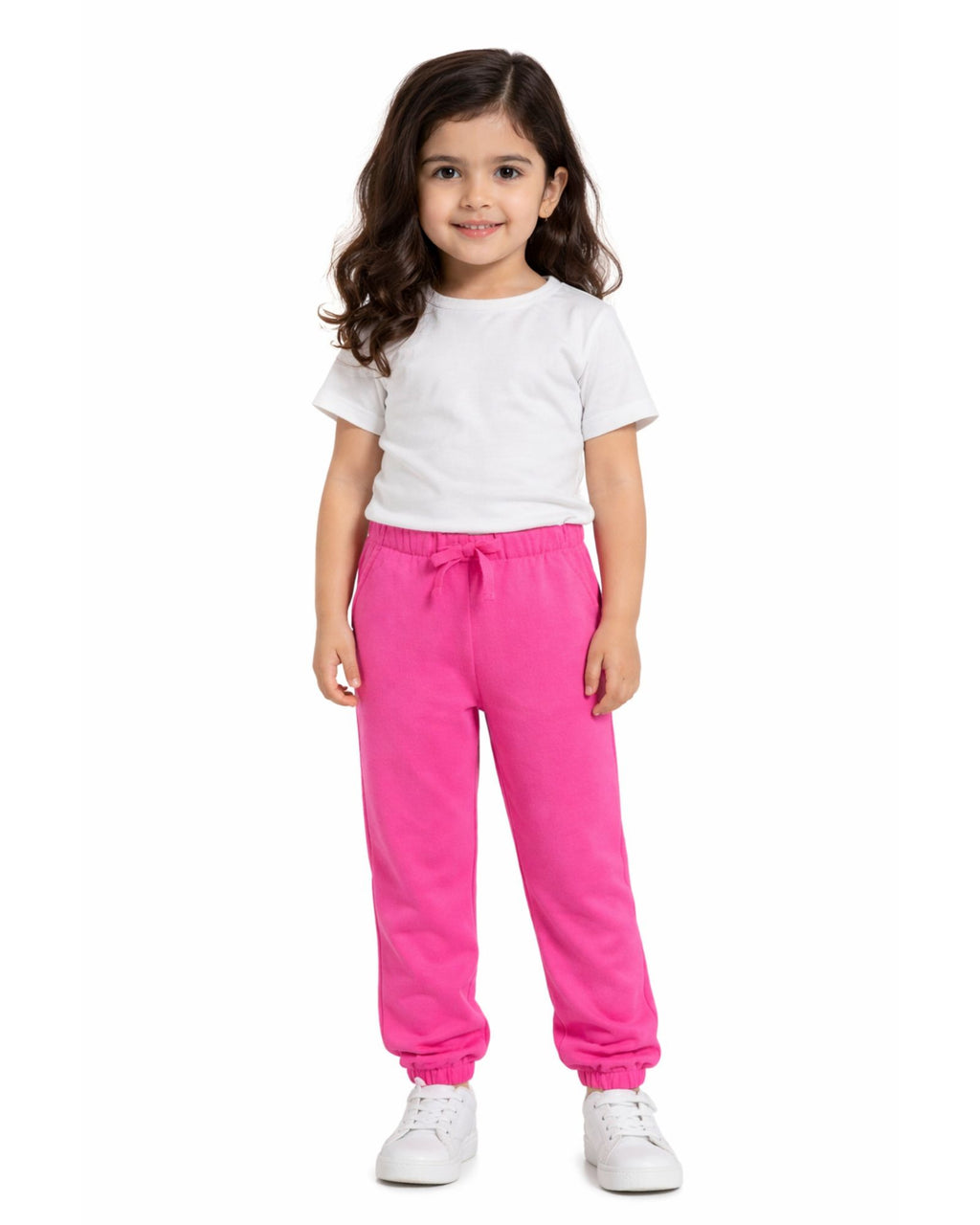ID IDEOLOGY - Little Girls Fleece Jogger Pants Pink