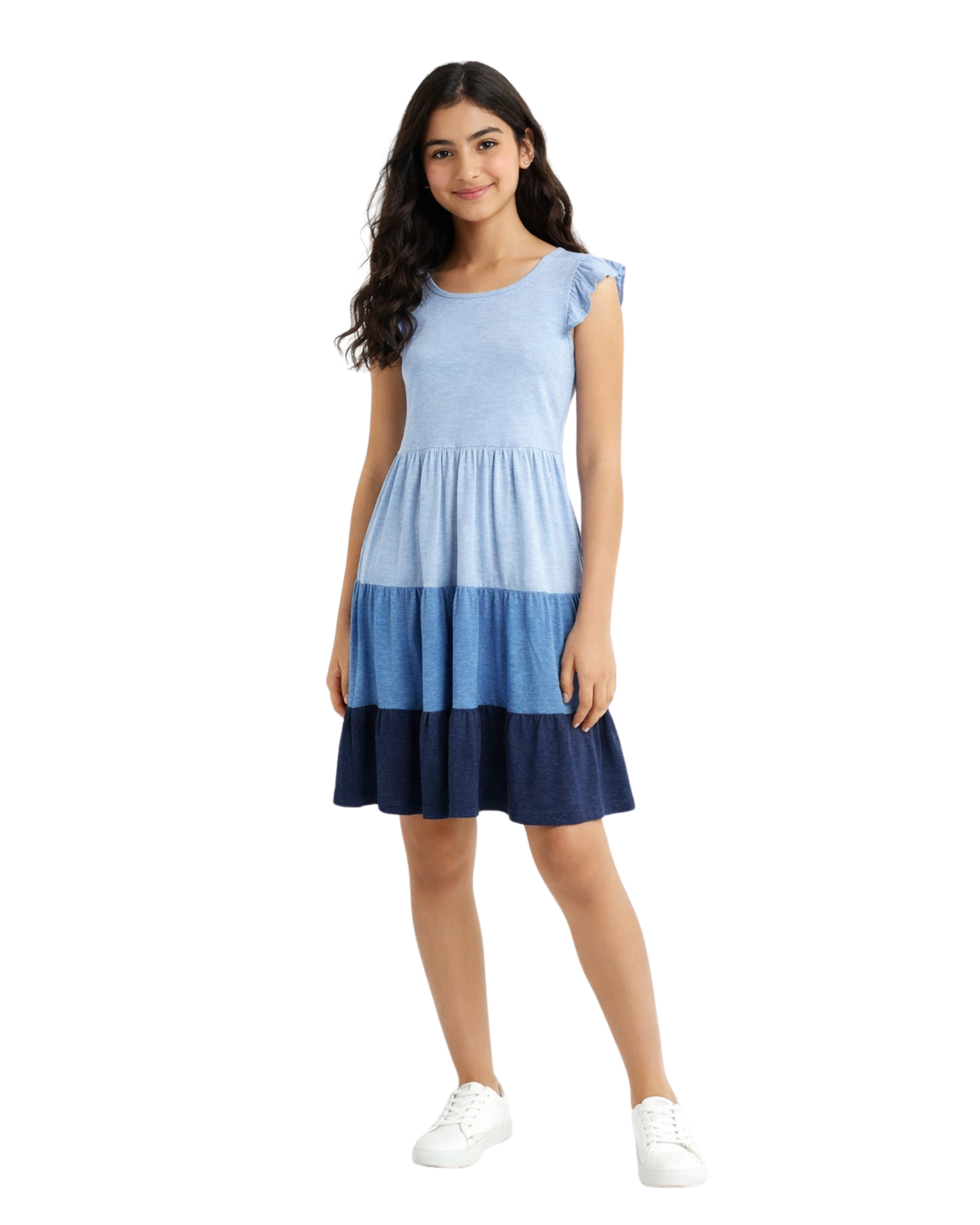 Us ANGELS - Girls' Tiered Heathered Knit Dress