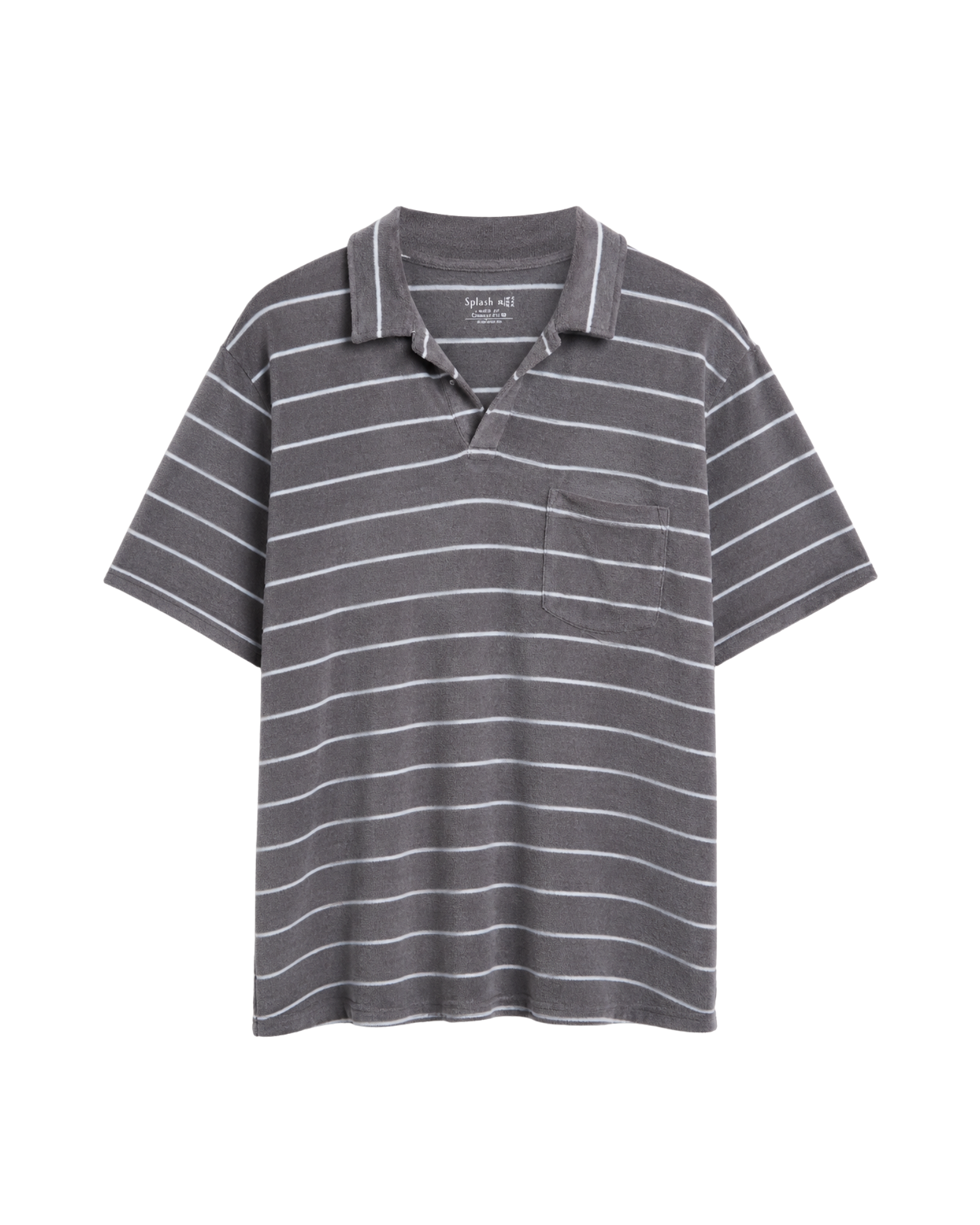 SPLASH - Men's Terry Toweling Striped Polo