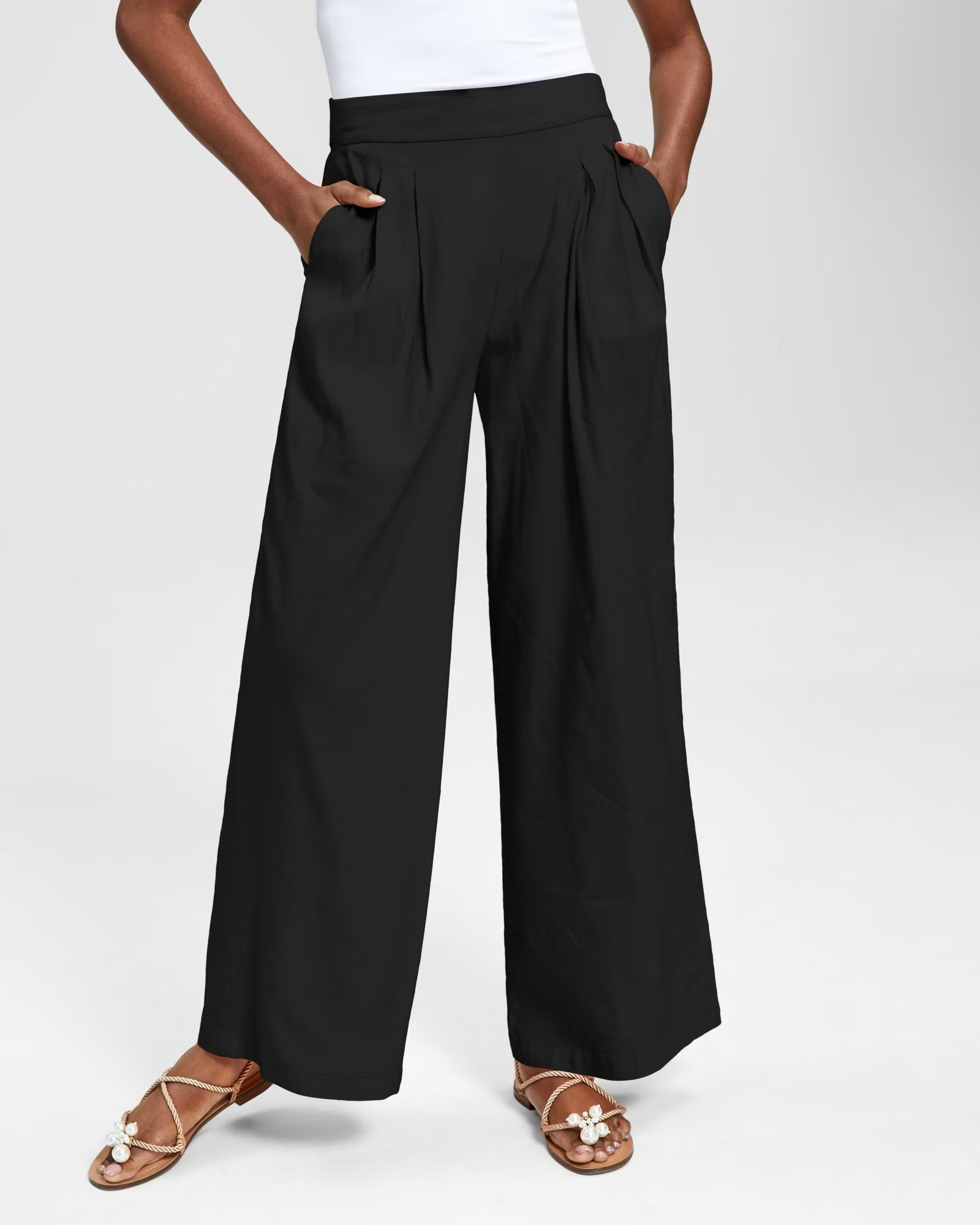 INC International Concepts - Women Pull On Wide Leg Pants