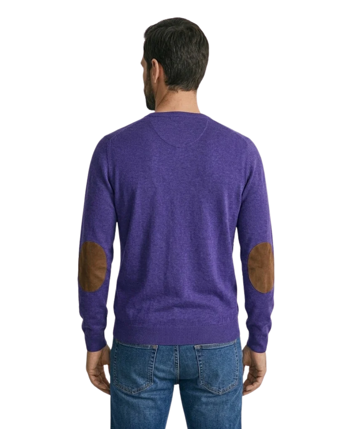MASSIMO DUTTI - Men's Cotton-Silk Blend V-Neck Knit Sweater