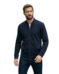 MASSIMO DUTTI - Men's Full-Zip Bomber Jacket with Contrast Panels