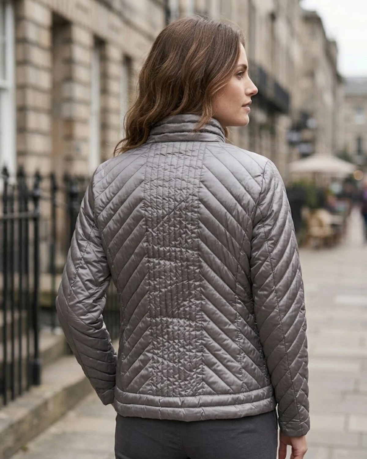 CHARLES Vögele - Women’s Lightweight Metallic Gray Jacket