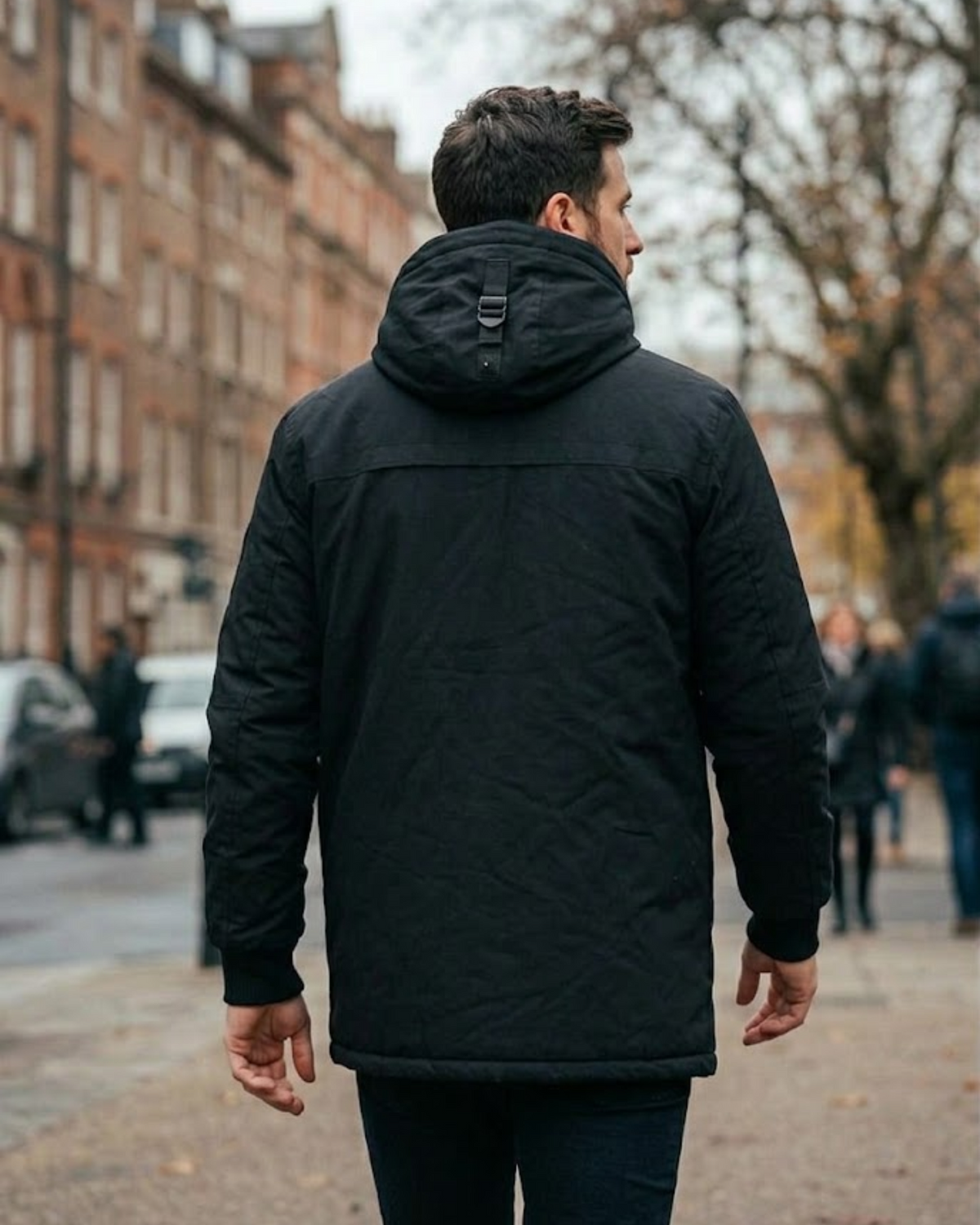 PULL & BEAR - Men’s Padded Hooded Utility Parka Jacket