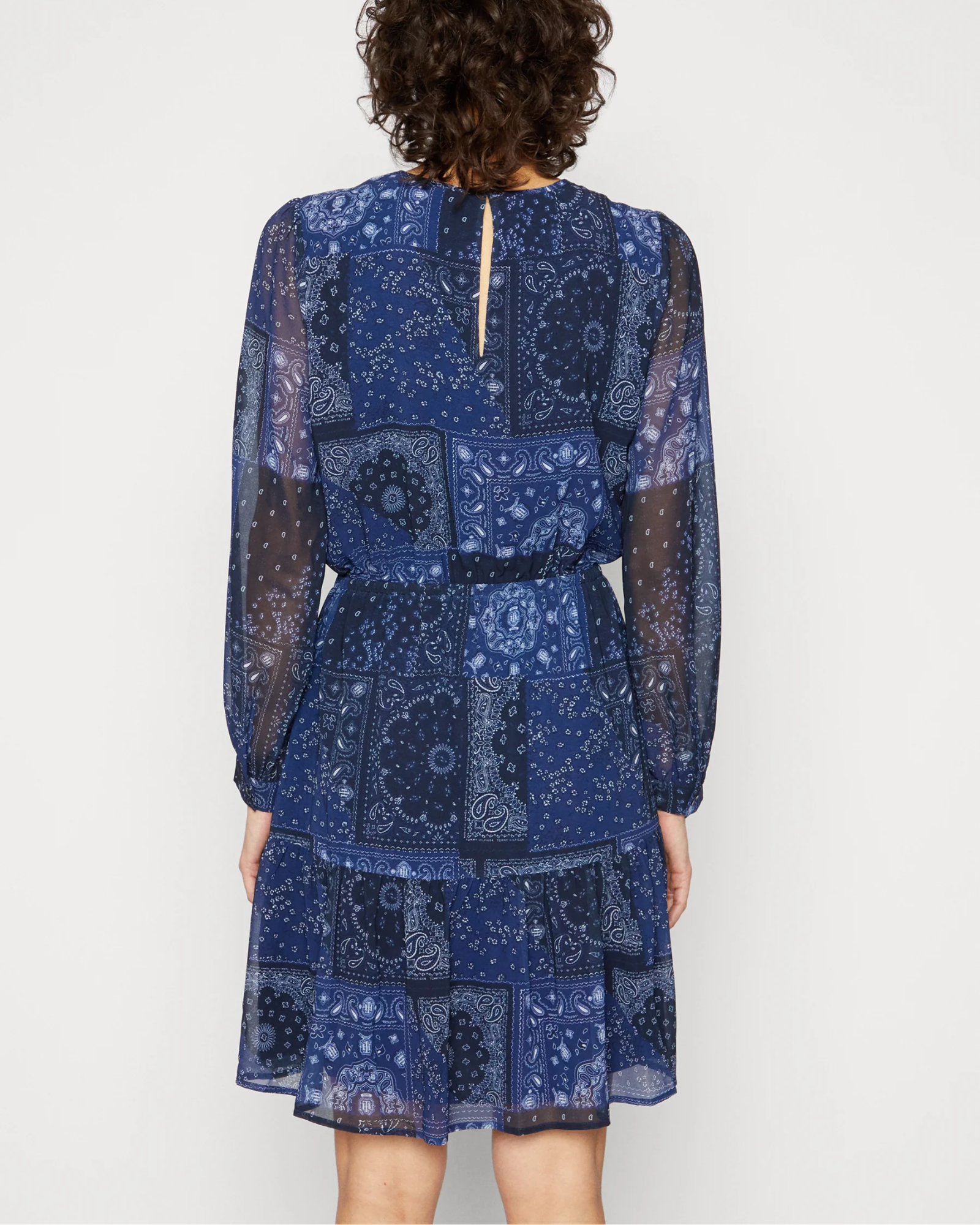 TOMMY HILFIGER - Blue Paisley Patchwork Dress