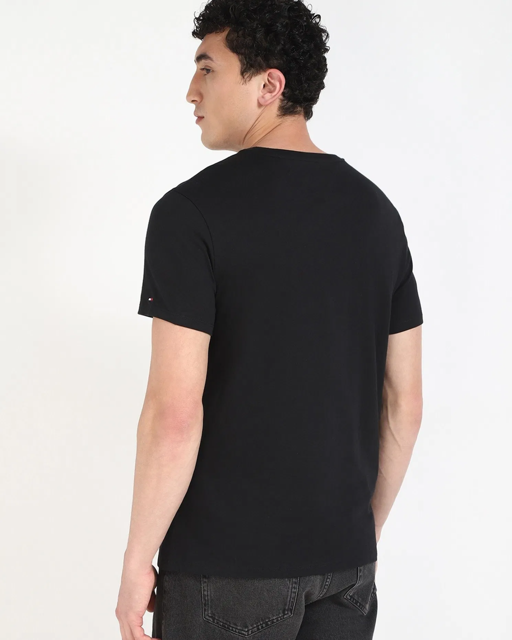 TOMMY HILFIGER - Mens Black Logo T-Shirt