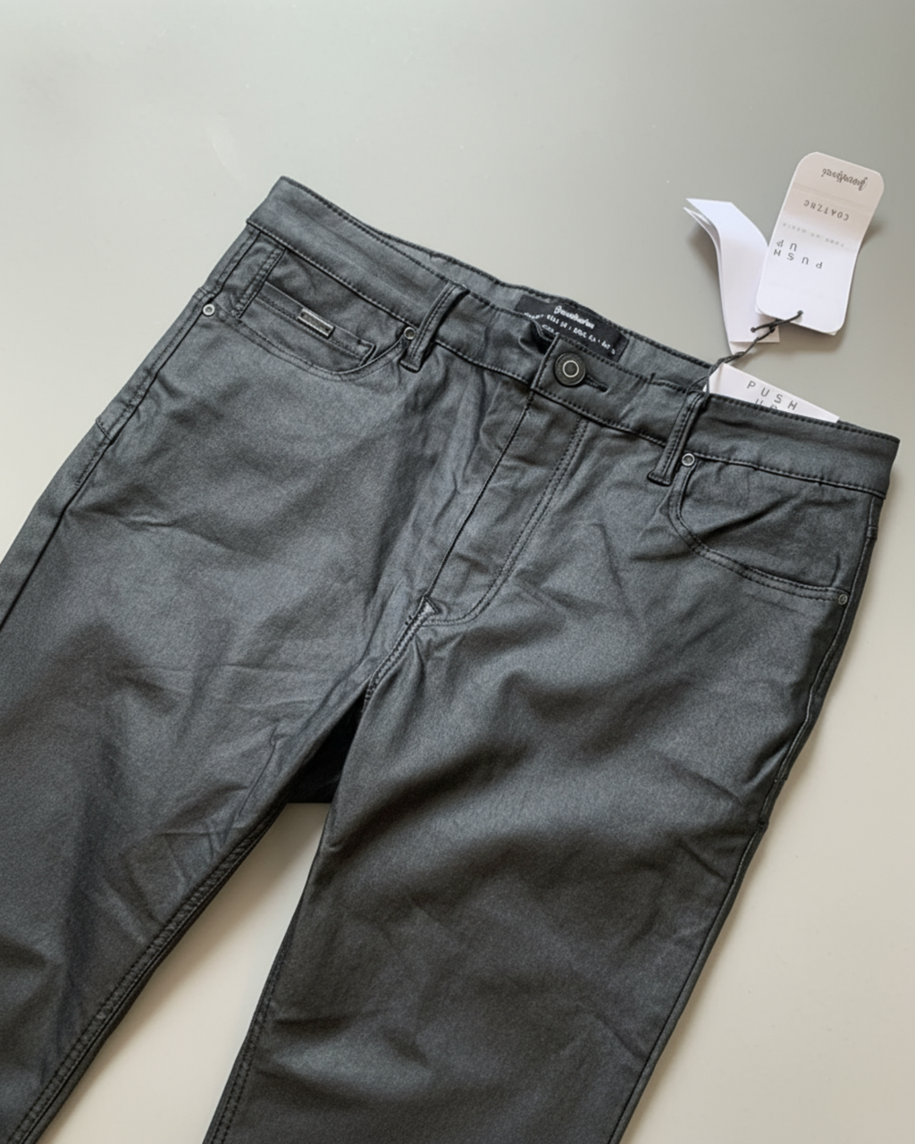 STRADIVARIUS - Coated Push Up Jeans