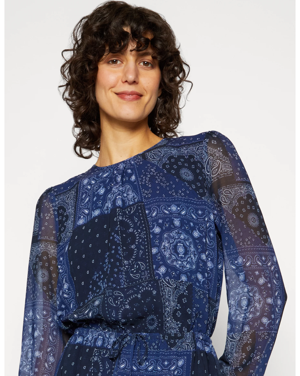 TOMMY HILFIGER - Blue Paisley Patchwork Dress