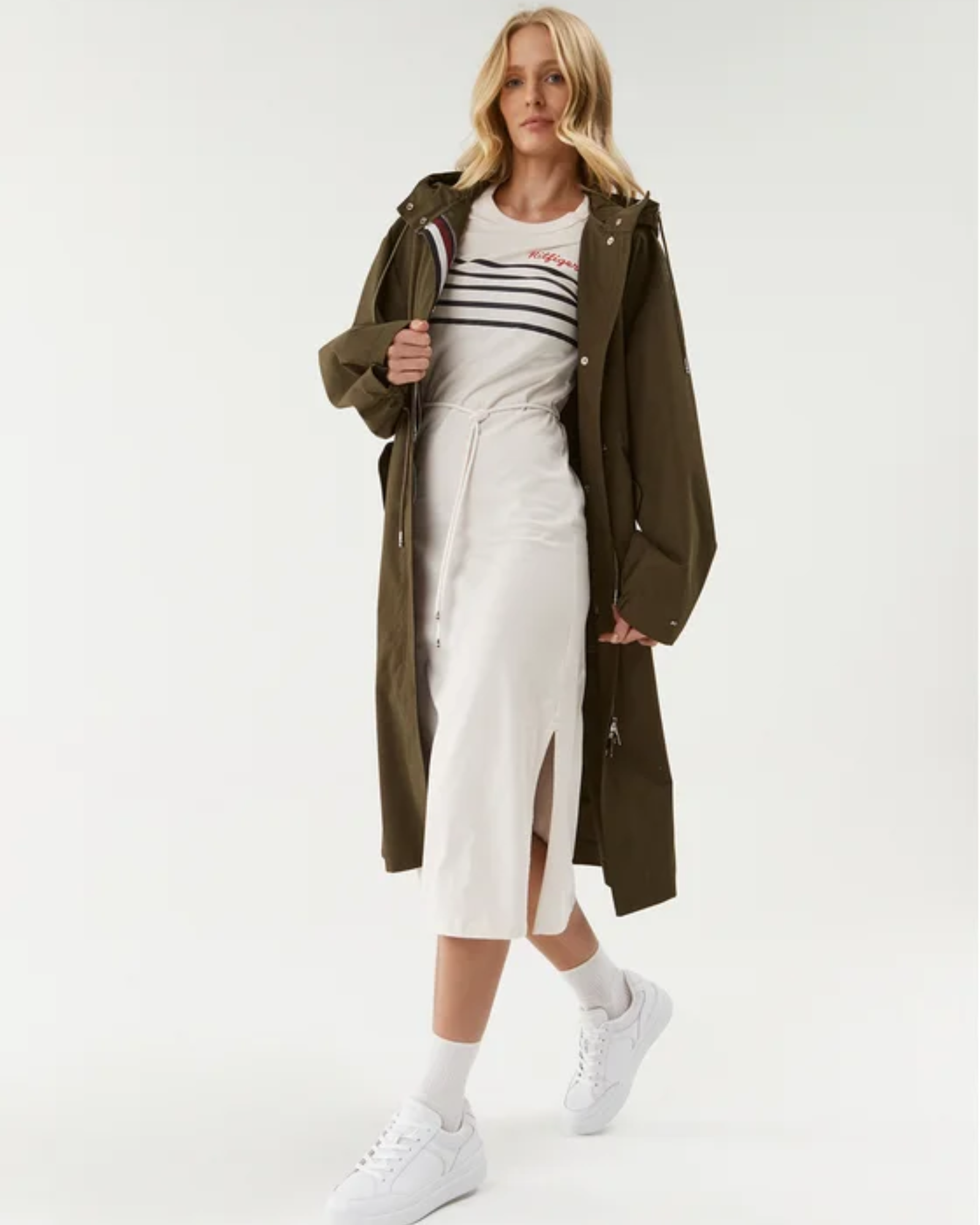 TOMMY HILFIGER - Stripe Midi T-Shirt Women's Dress