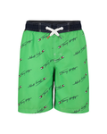 Green shorts with Tommy Hilfiger logo on a white background