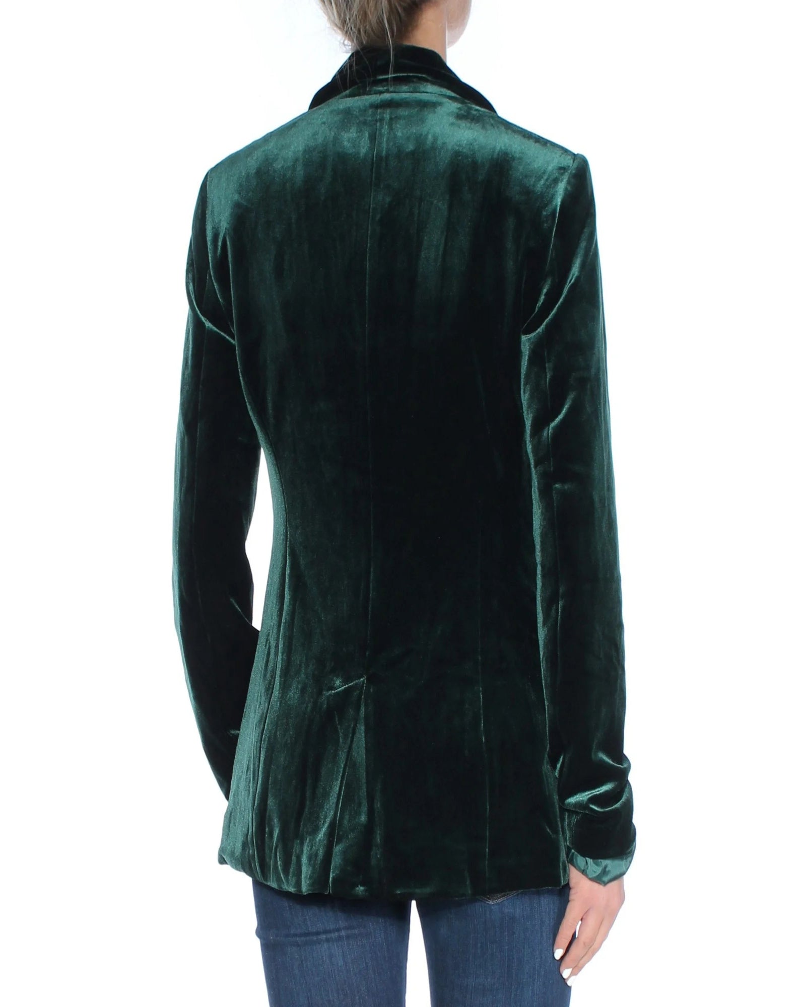 INC - Women's Green Velvet Wear To Work Blazer Jacket