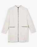 beige flecks light textured women coat 