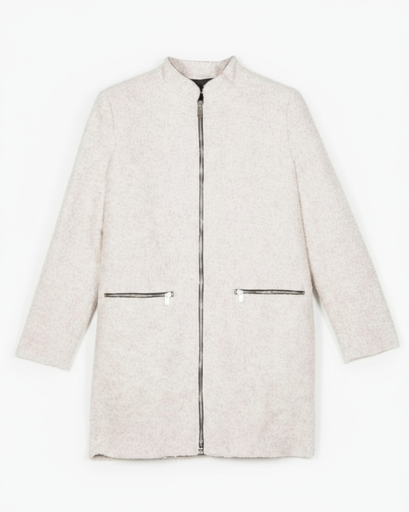 beige flecks light textured women coat 