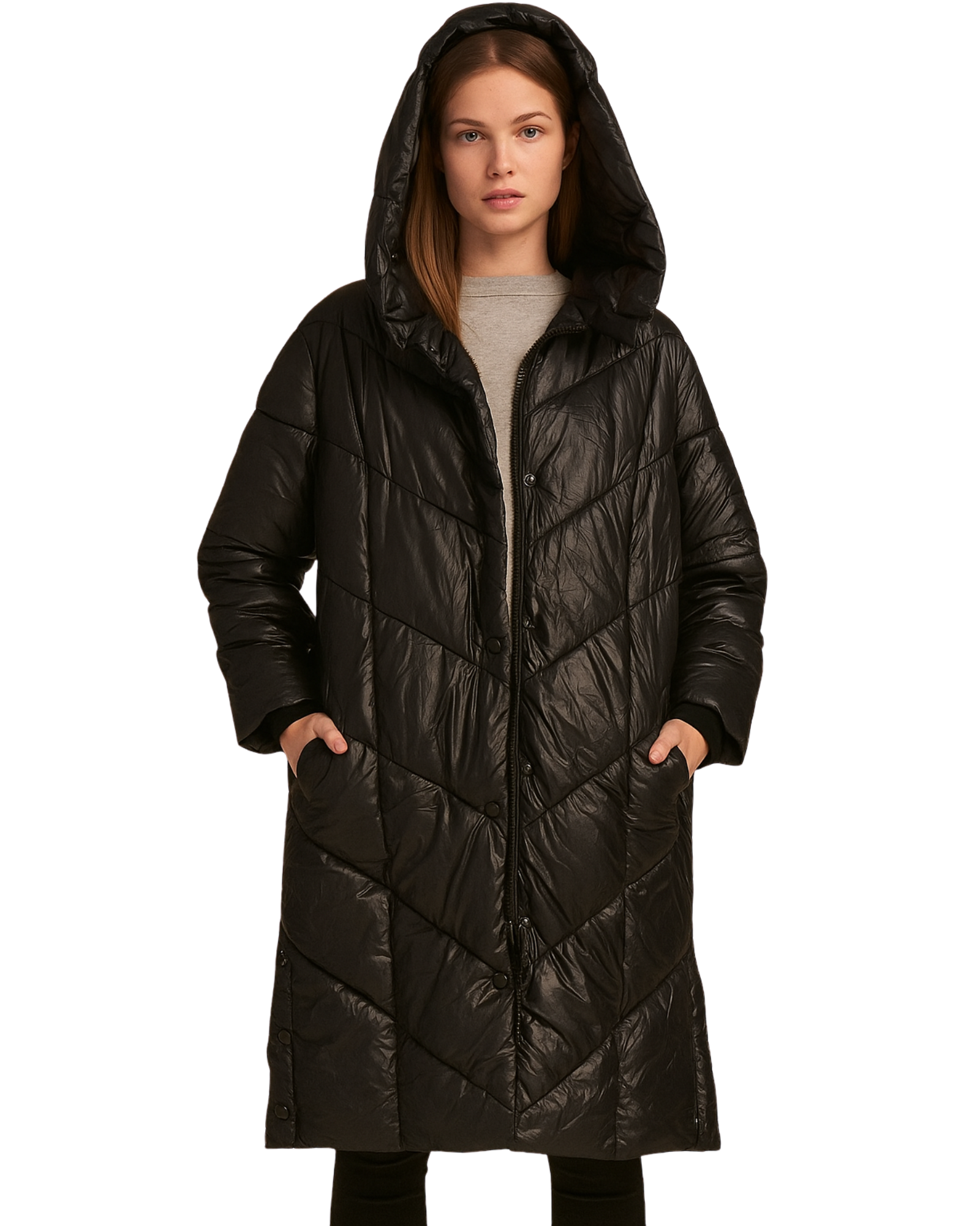 women wearing long jacket 